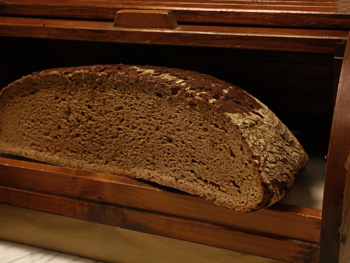 Sourdough bread in Breadbox