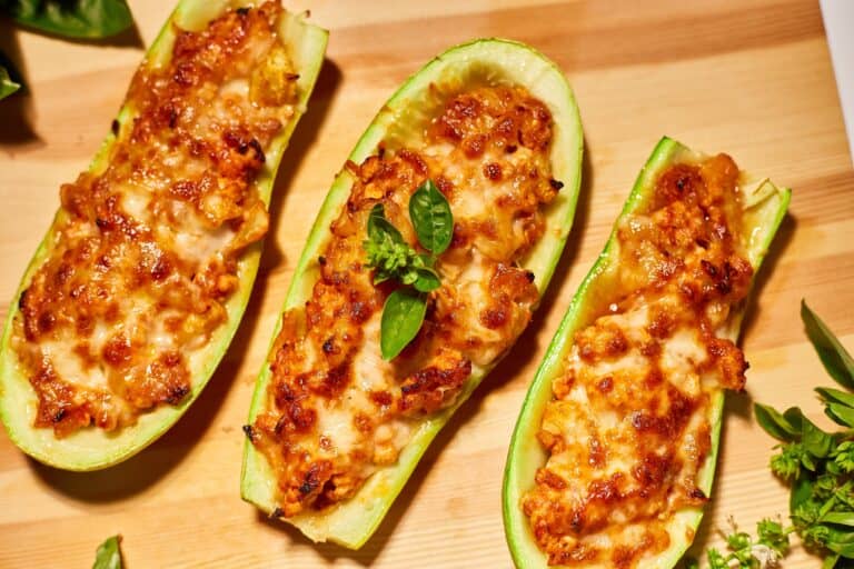 9-Layered Irresistible Ground Beef Stuffed Zucchini End of Summer Delight