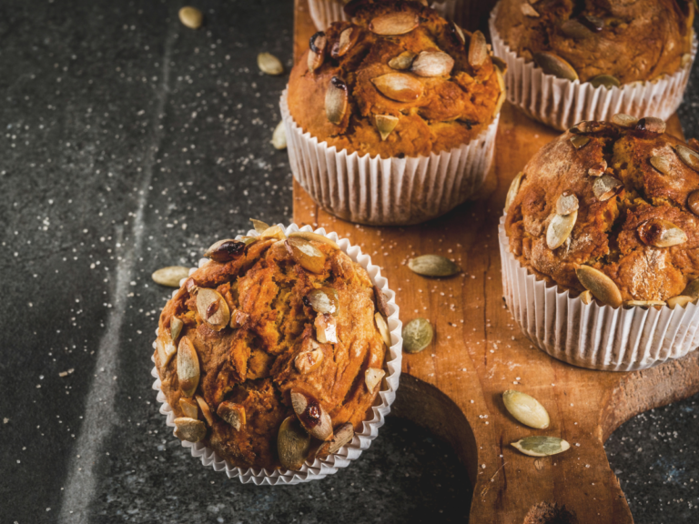 The Best 4 Spice Pumpkin Muffin Recipe with Pepitas